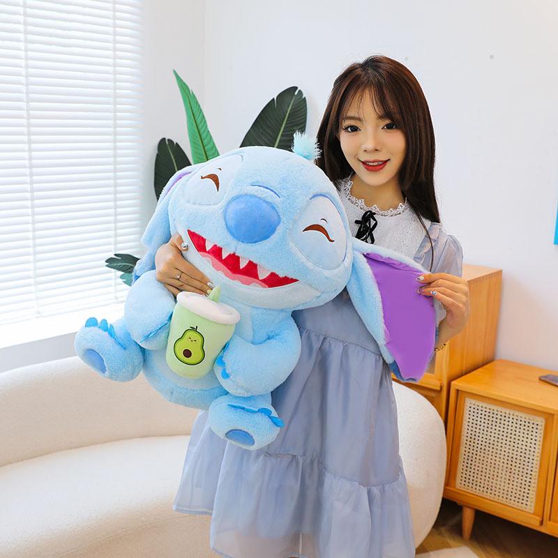 Очаровательная новая плюшевая игрушка Стич в виде молочного чая, большого размера, мягкая кукла, идеальный подарок на день рождения для девочек