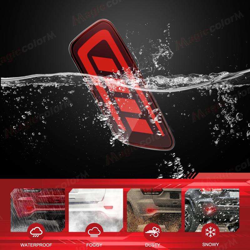 Для Jeep Grand Cherokee 2011-/ Compass/ Dodge Journey Светодиодные отражатели заднего бампера Стоп-сигналы Поворотники Задние фонари 12В