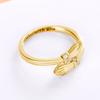 Huitan Кольца Объятия Любви Регулируемые Кольца с Открытием для Женщин Цинковый Сплав Цвет/Золотой Цвет Модные Регулируемые Аксессуары Креативный Циркон