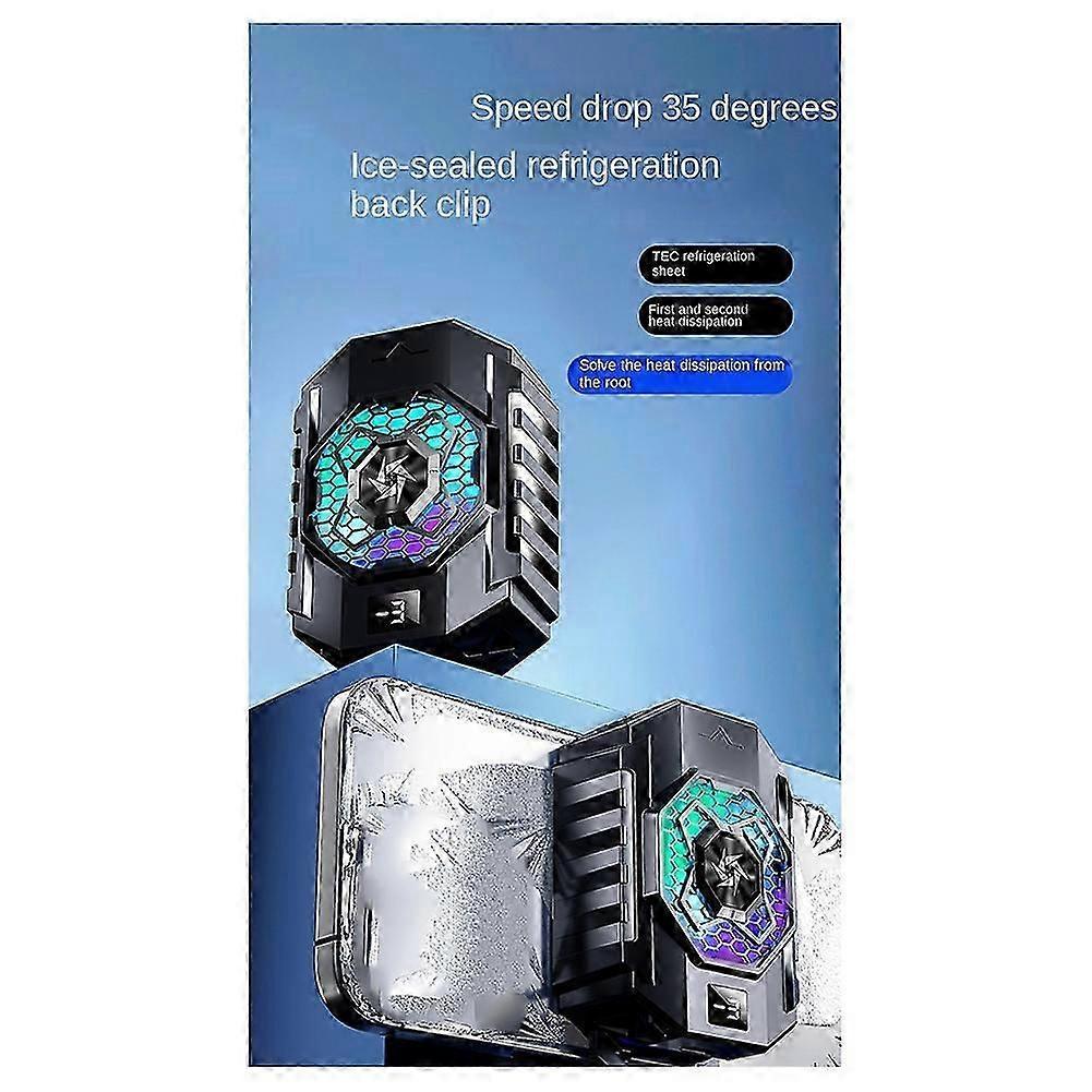 SL31 Mobile Phone Cooler Cooling Fan Radiator TEC Adjustable Semiconductor Refrigeration Game Cooler for Cellphones,B