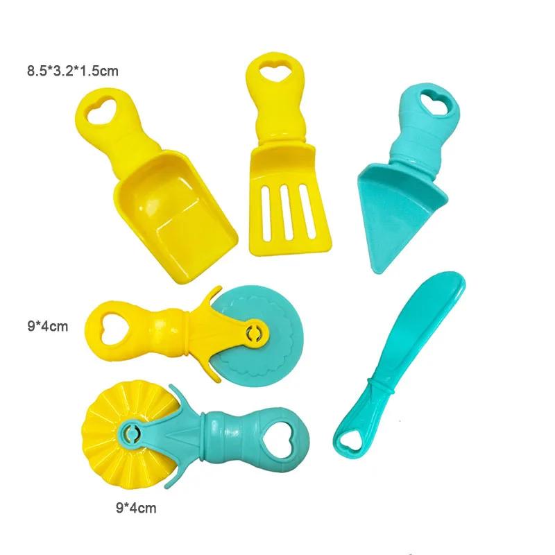 Инструменты для лепки из теста для детей Аксессуары для теста Формочки Динозавр Фрукты Скалка Резак Ножницы Пластилин Глина Форма Детские Игрушки Сделай Сам