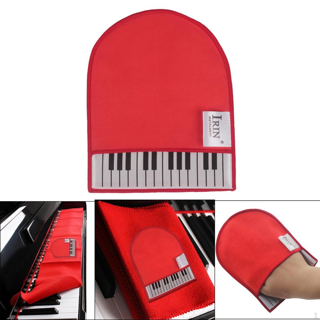Piano Cleaning Glove Soft Sturdy,Musical Instrument Accessory,Microfiber Cloth for Upright