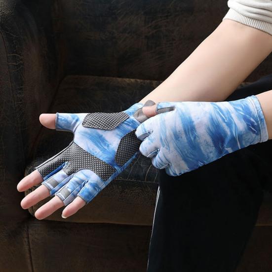 1 пара мужских перчаток для рыбалки, износостойкие охлаждающие перчатки с камуфляжным принтом и хорошей воздухопроницаемостью, перчатки для альпинизма на открытом воздухе и кемпинга