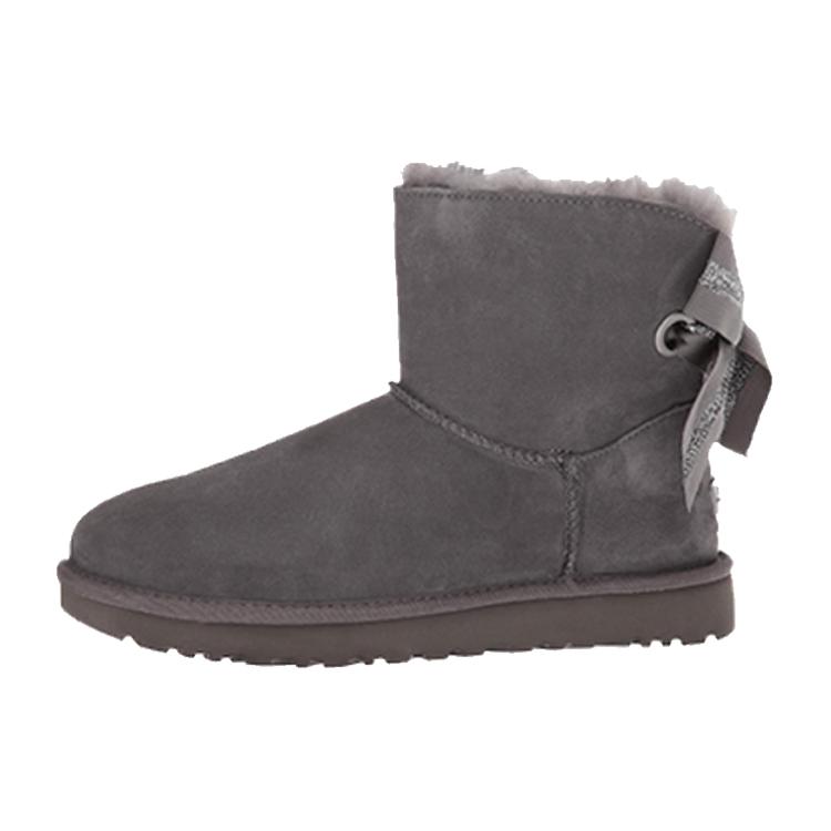 UGG Suede Thermal Slip Resistant Short Snow Boots Women's Charcoal 1100212W-CHRC