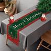 2025 Льняной Рождественский Цветок Безликий Гном Лось Дерево Печатный Дорожка для Стола Баннер Кухонная Скатерть Покрытие Стола Украшения Дома