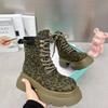 Boots Woman 2025 Trend Motorcycle Leopard Print Women's Boot New High-end Popular Ankle Boot Thick Soled Comfort Women's Shoes
