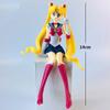17cm Cartoon Cute Girl Sailor Moon Anime Figure PVC Action Anime Figure Model Kawaii Doll Desktop Ornaments