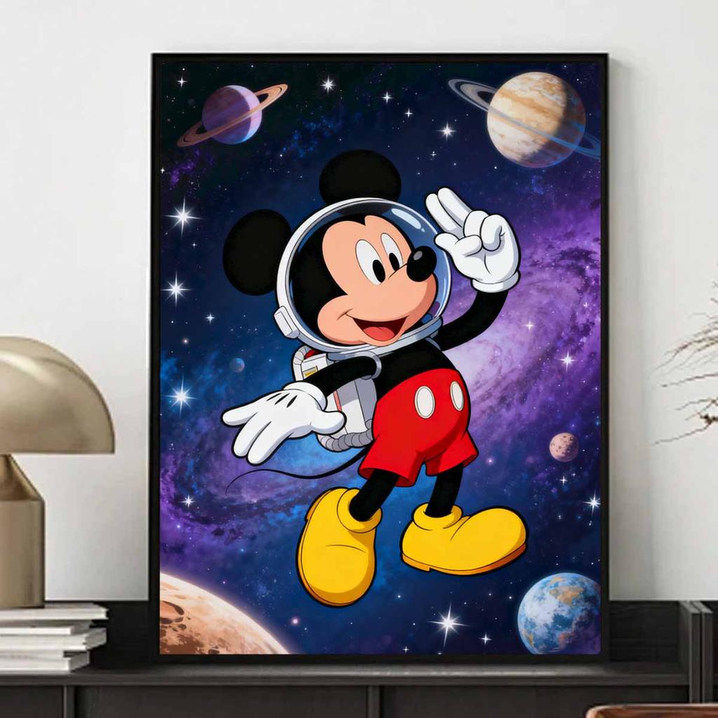 Disney Diamond Art Painting Kit Space Mickey 5D Diamond Painting Dot Art Home Wall Decor