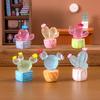 1/6Pcs Luminous Cactus Figurine Set Unique Resin Ornaments Glow-in-the-dark Desert Plant Sculpture Cactus Outdoor Garden Decoration