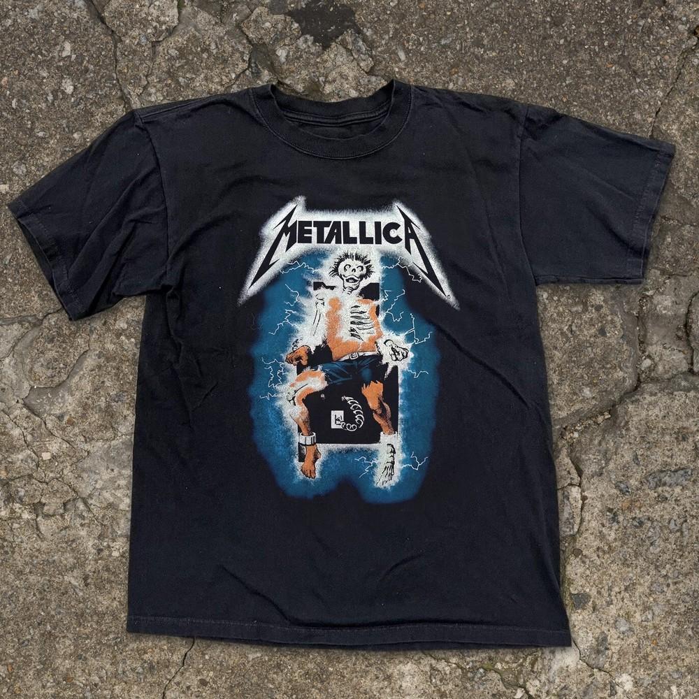 Metallica A Ride The Lightning Смешная Унисекс Черная Футболка Размер S-5XL Унисекс Футболка