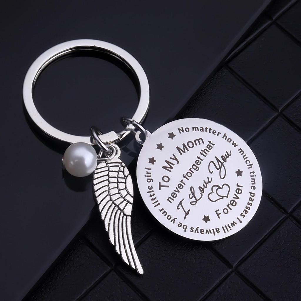 Keyring Fathers Day Gifts Unique Funny Stainless Steel Keychain Key Ring for Dad Daddy
