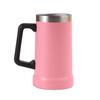 700ML Beer Stein Double Wall Insulation Stainless Steel Coffee Mug Thermal Tumbler for Hot Cold Drinks Big Grip Shatterproof Adventure Drinking Cup