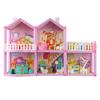 Dollhouse Villa DIY Assembled House Sweet Castle Model Simulation Playset Toys Set