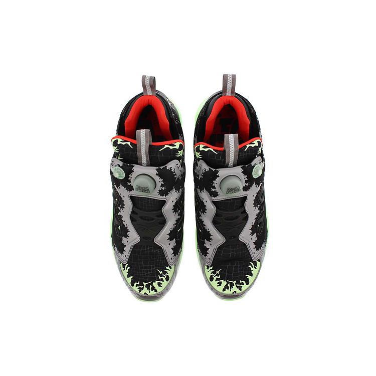 MegaHouse x Reebok Instapump Fury Road Низкие Повседневные Кроссовки Мужские Черный Зеленый Красный BS7026