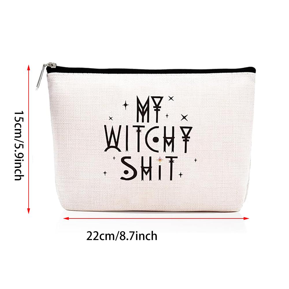 Witchcraft Makeup Bag Halloween Gothic Travel Cosmetic Bag Birthday Gift Witchcraft Lover Tarot Cards for Beginners Witch Coven