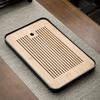 Dual Purpose Bamboo Tea Tray with Drain Water Storage Quick Drainage Filter Tea Serving Tray Vintage Removable