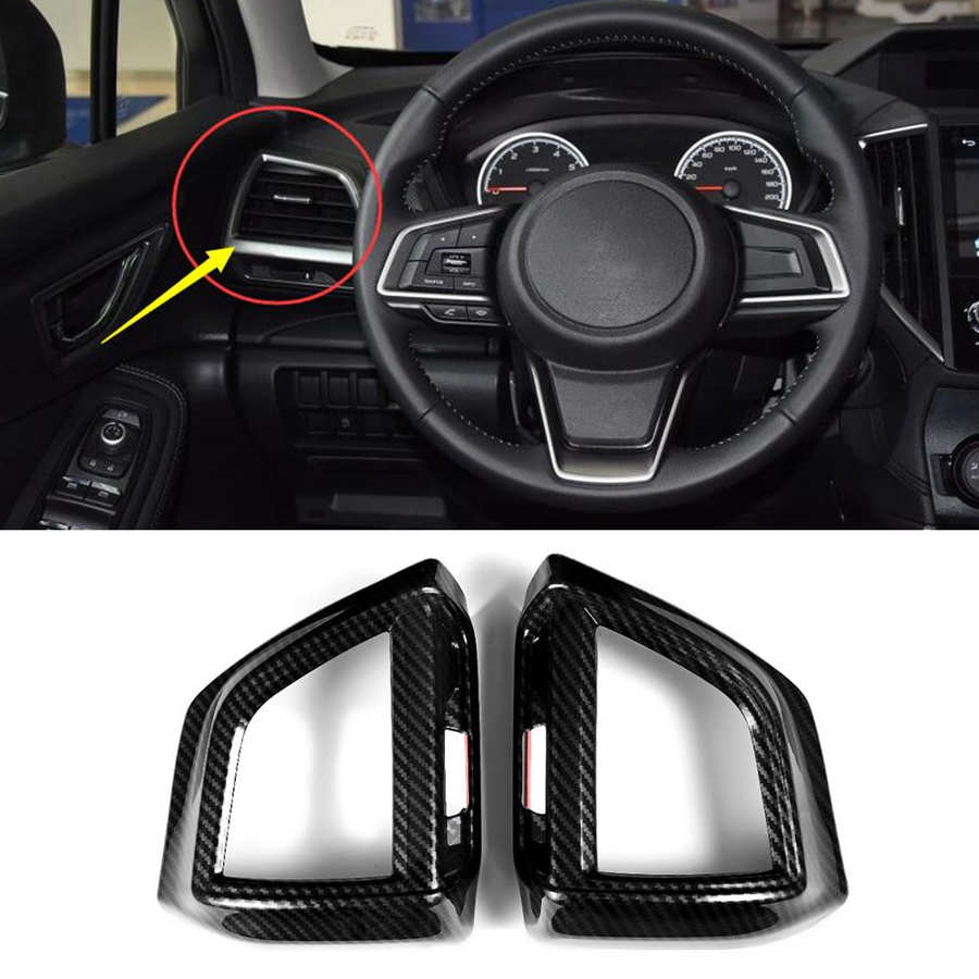2 шт., передняя крышка для салона автомобиля, накладка на вентиляционное отверстие, рамка, подходит для автомобилей Subaru Forester SK, материал ABS