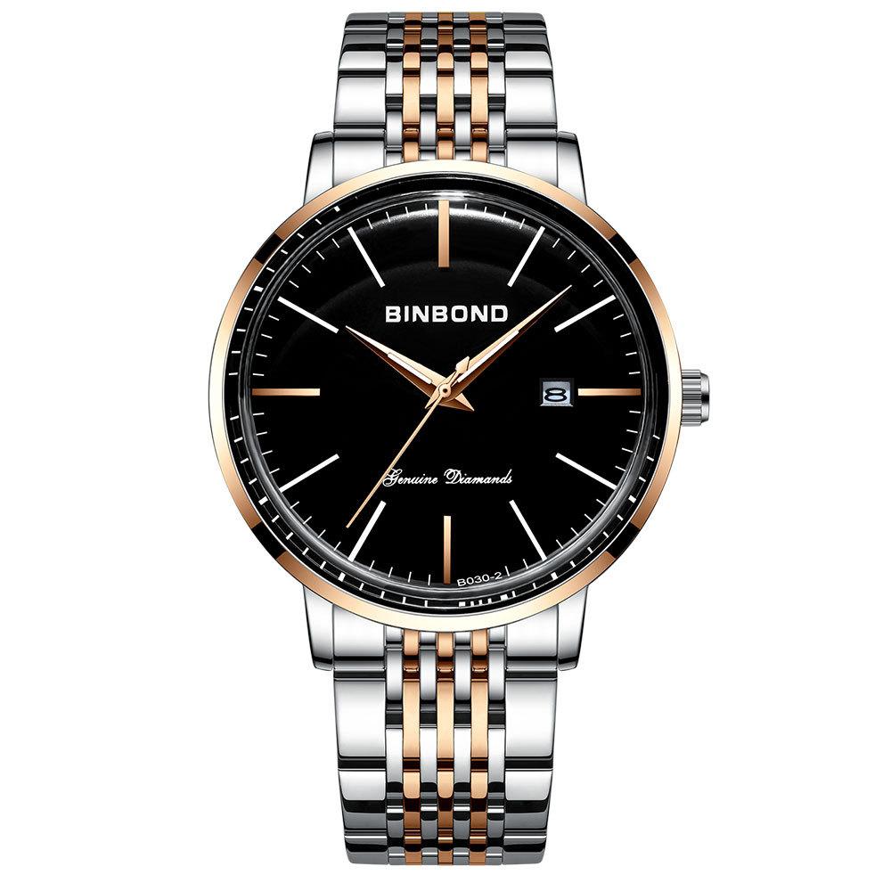 Watch Men's 2025 New Curved Screen Butterfly Buckle Steel Belt Waterproof Luminous Ultra-thin Large Dial Men's Watch