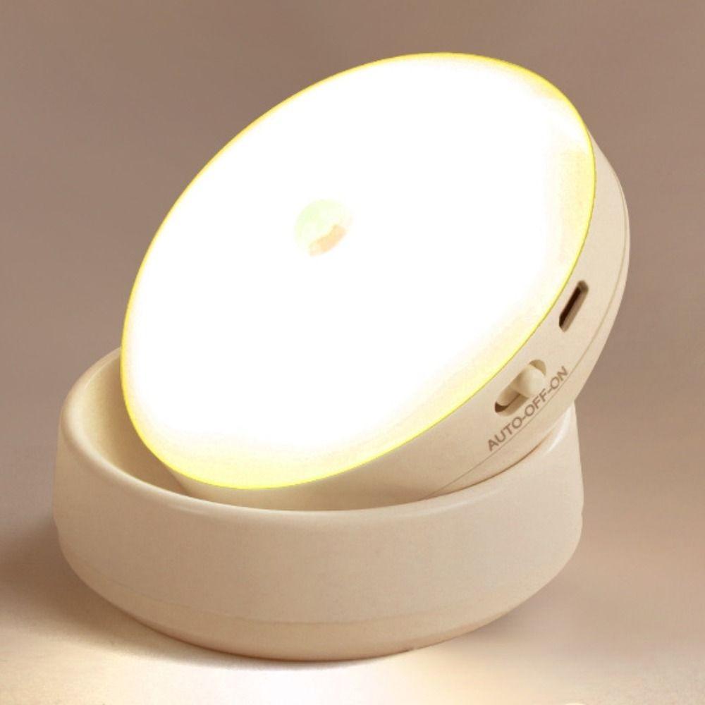 360 Rotated LED Night Light Intelligent Human Induction Cabinet Light Bedroom Closet Wardrobe