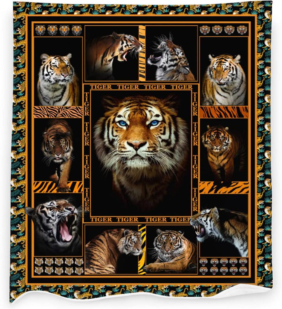 Одеяло с изображением тигра для детей, девочек-подростков и взрослых, зимнее теплое толстое фланелевое одеяло с животным принтом, мягкое комфортное постельное белье для кровати, дивана