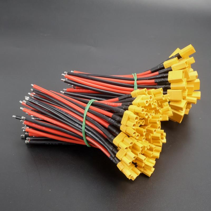 Разъем XT30 с розеткой и силиконовым проводом 16AWG, кабель 10 см для самолетных дронов с RC литиевой батареей FPV