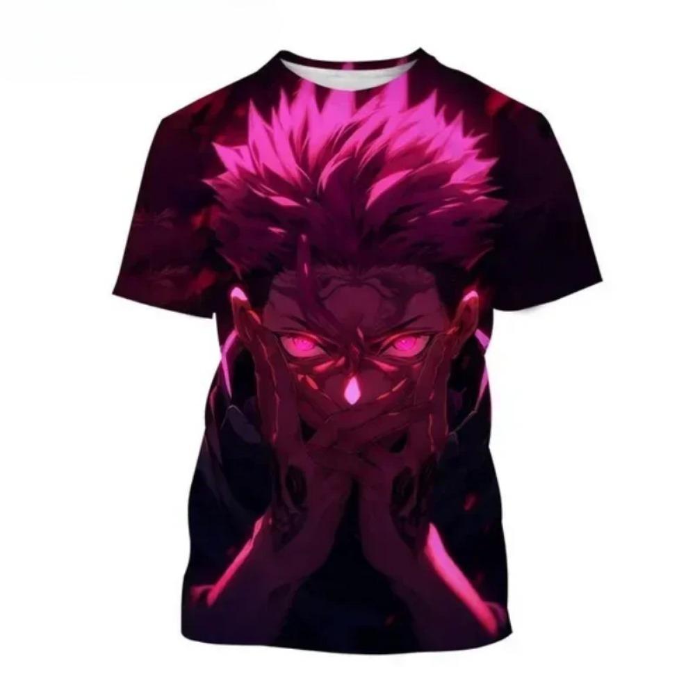 Children's Gojo Satoru and Itadoru Yuji 3D Digital Printed Boys' Street Trendy Round Neck Short Sleeved T-shirt