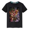 FNAF Summer 100%Cotton T-shirt Casual Boy Short Anime Tees Y2k One Piece Bear Rabbit Game Kawaii Print Tops Kids Clothes Girls
