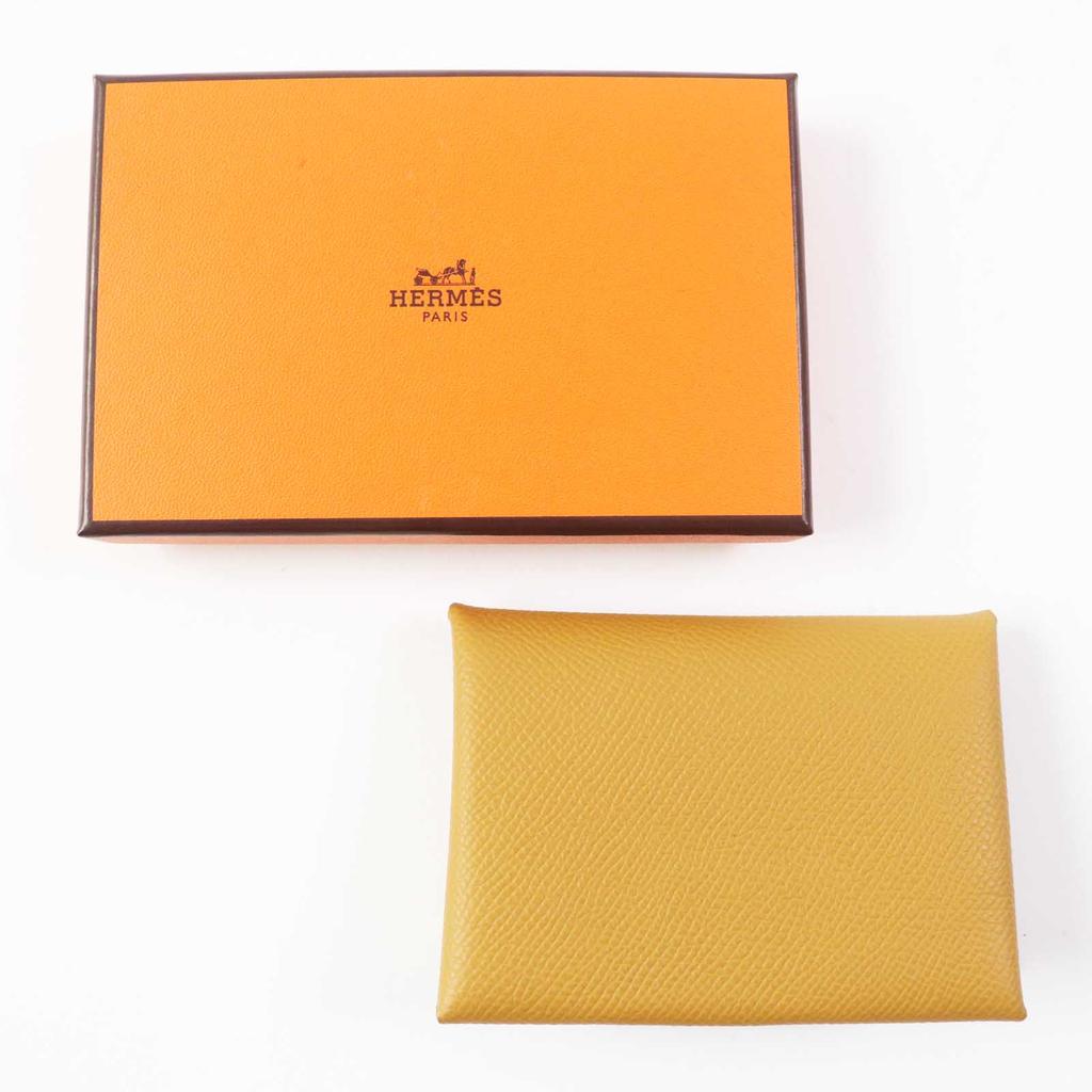 Pristine HERMES Coin case Calvi duo Epsom Women Used