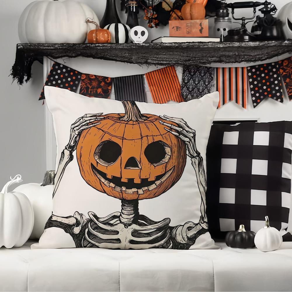 Fashion print H-Halloween Pillow Case Office Cushions Suitable For Sofa Car Bedroom Decorative Cushion Cover