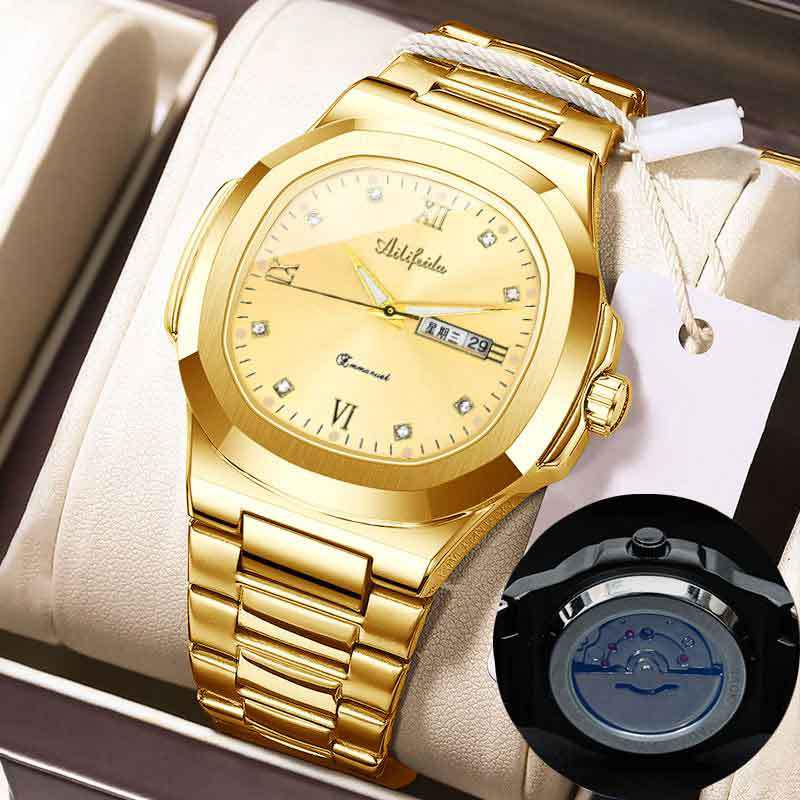 Мужские кварцевые часы Elifida Nautilus с застежкой-бабочкой