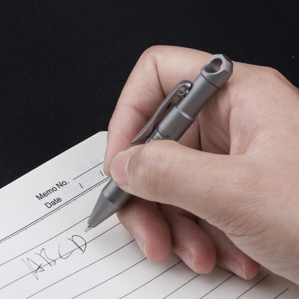 TIMULTI титановая шариковая ручка с болтовым механизмом брелок типа Mini EDC снятие стресса облегчение привычек рук улучшение концентрации (Серый) (КП3/88мм)