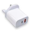 UK  White Plug Type C PD 20W Fast Charging Phone Charger for IPhone Samsung