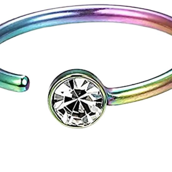 Кольцо в носу, стильное, приятное для кожи, разноцветное, не пирсинговое, обруч для носа