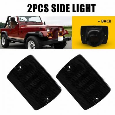 Подходит для Jeep 1987-1995 Wrangler YJ Тонированные корпуса передних указателей поворота/габаритных огней