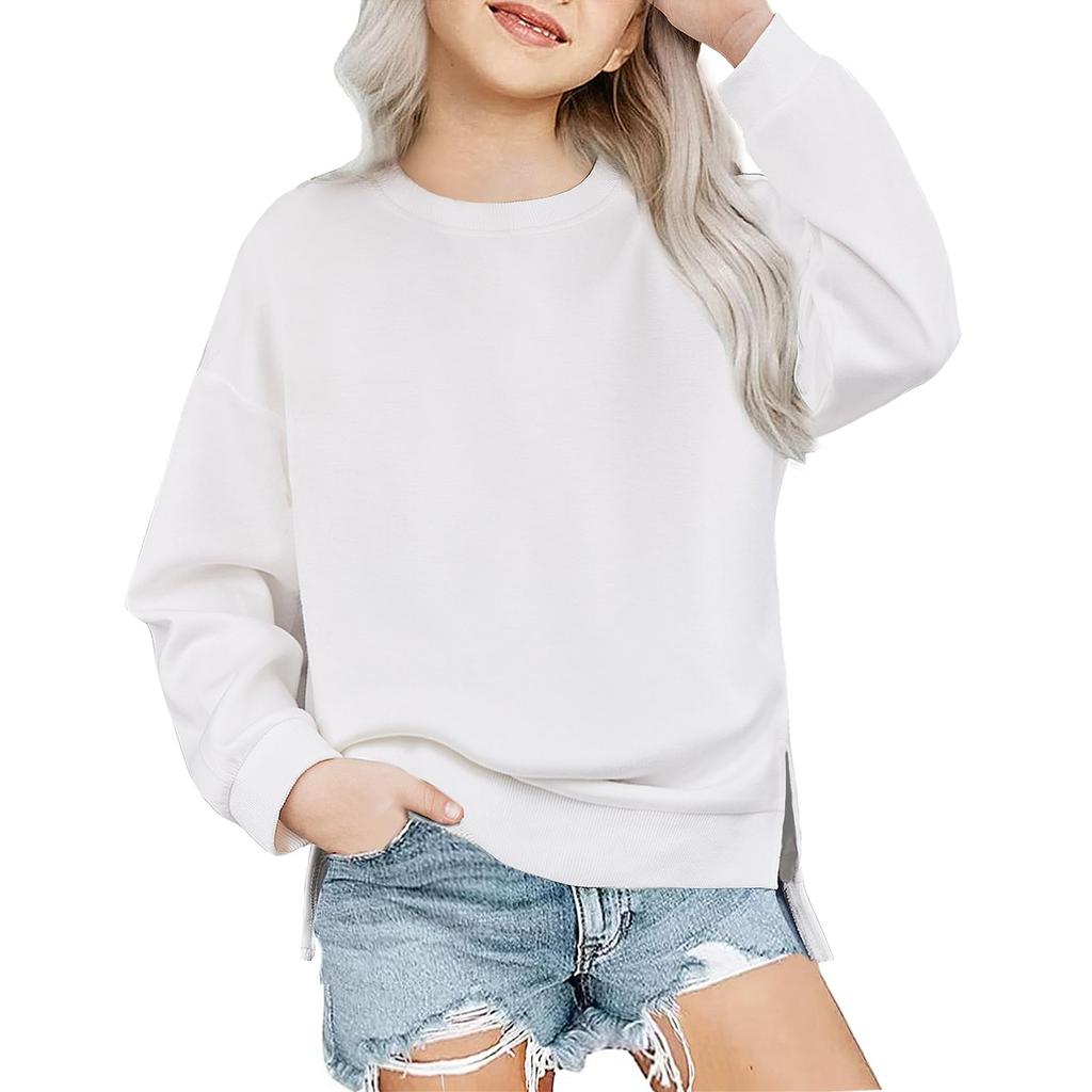 Boys Girls Children's  Loose Solid Color Shirt Sweatshirt Tops
