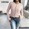 Women's Autumn and Winter Top Temperament Slim Cardigan Row of Buttons Long-sleeved Jumper