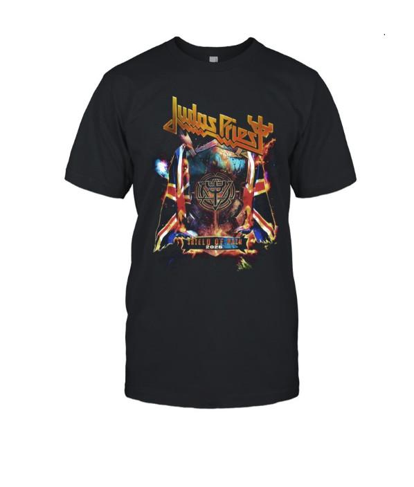 Футболка Judas Priest 2025 Лондонское Шоу – Щит Боли Унисекс Металлическая Футболка