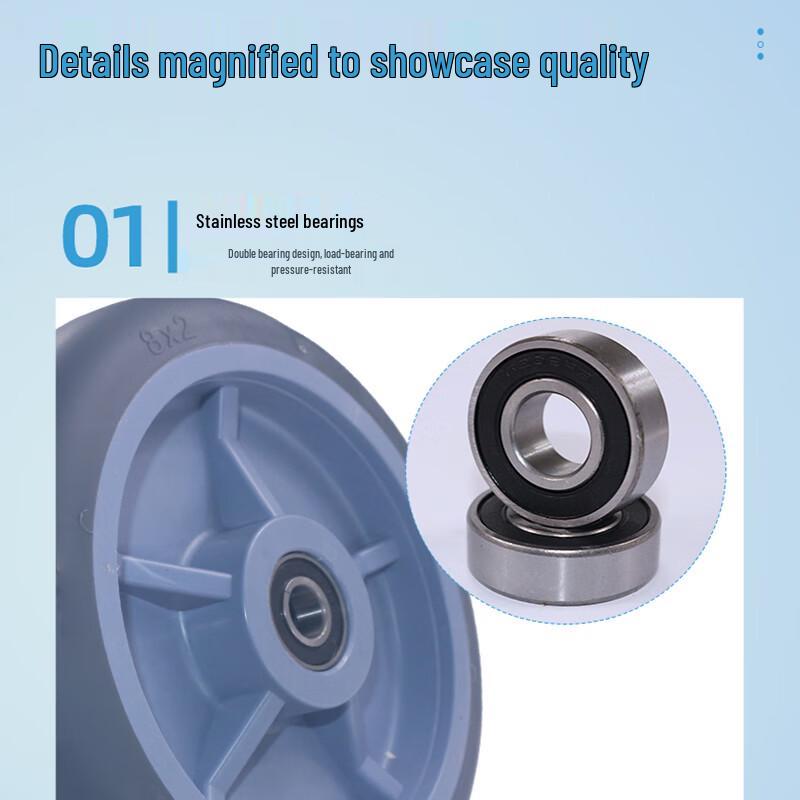 Li Cheng Heavy-Duty Rubber Fixed Caster Wheel