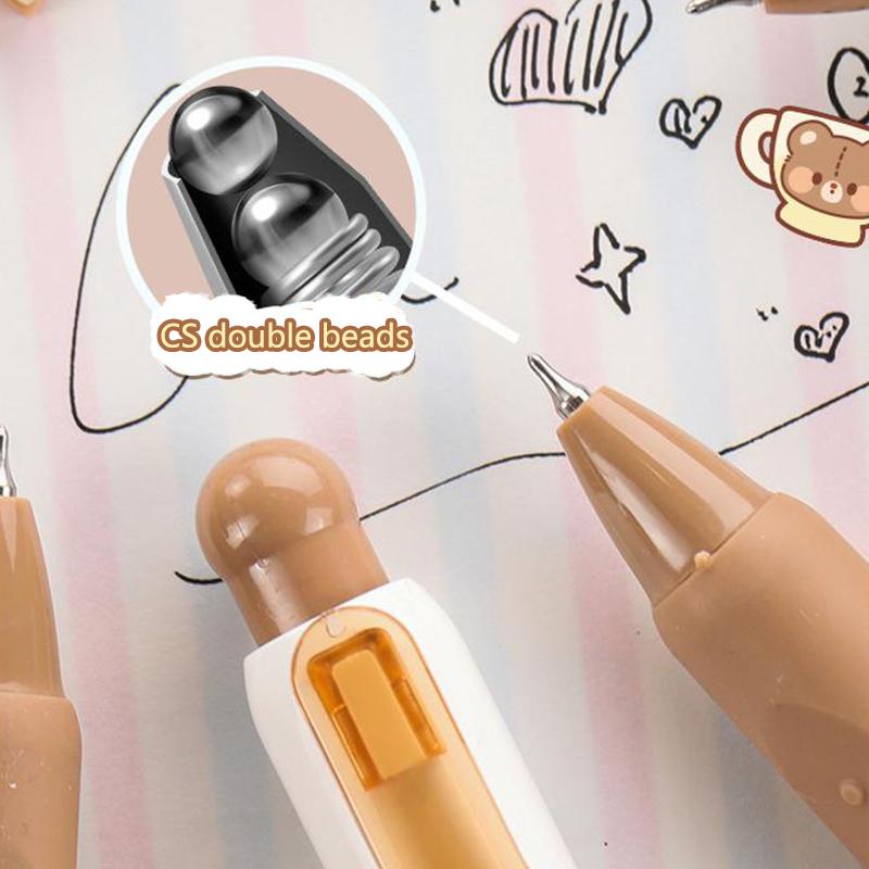 1/4 шт. кавайная детская гелевая ручка милый мультяшный капибара нажатие нейтральные ручки модная шариковая ручка студенческие канцелярские принадлежности подарки