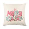 New Christmas Cartoon Pillow Polyester Printed Cushion Cover Christmas Decorative Sofa Cushion Cover