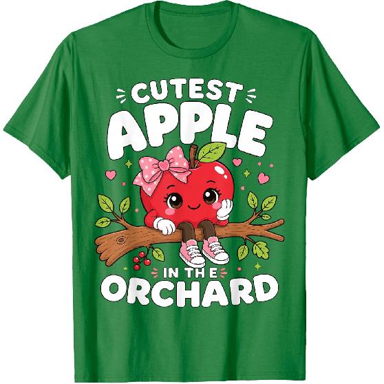 Cutest Apple in The Orchard Cute Apple Picking Season Girl T-Shirt