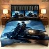 Dean Winchester Pattern Bedding Quilt Set Quilt Cover Pillowcase Home Birthday Gift(1 * duvet cover + 2 * pillowcase, without core)