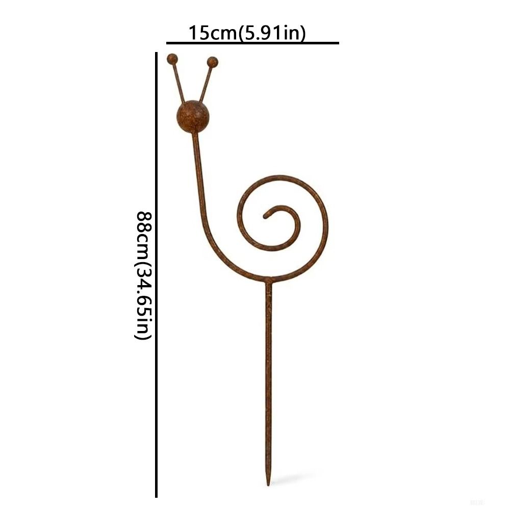 Rustproof Snail Shape Yard Art Weather Resistant Plant Snail Stake Patio Porch