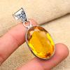 Honey Topaz Gemstone Handmade 925 Sterling Silver Jewelry Pendant For Women