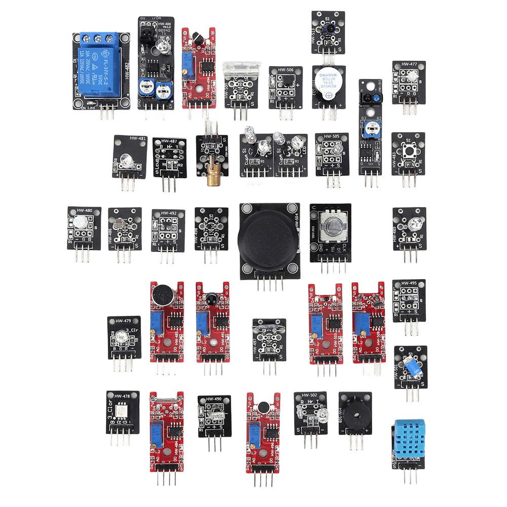 45 в 1 Модули датчиков для стартового набора Arduino Лучше, чем набор из 37 в 1 датчиков Набор из 37 в 1 датчиков для Arduino Mega 2560 Nano