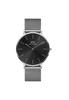 Год Daniel Wellington DW Watch Classic Mesh Onyx 40 мм Часы для мужчин Серебряные роскошные часы Кожаные часы Бизнес-часы Подарок парню [Официальный