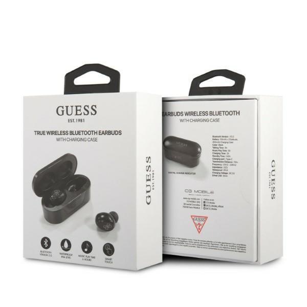Guess Gutwst31Ek Tws Bluetooth Headphones + Docking Station Black/Black