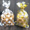 100Pcs Disposable Plastic Favors Cookies Candy Party Package Snacks Baking Bag