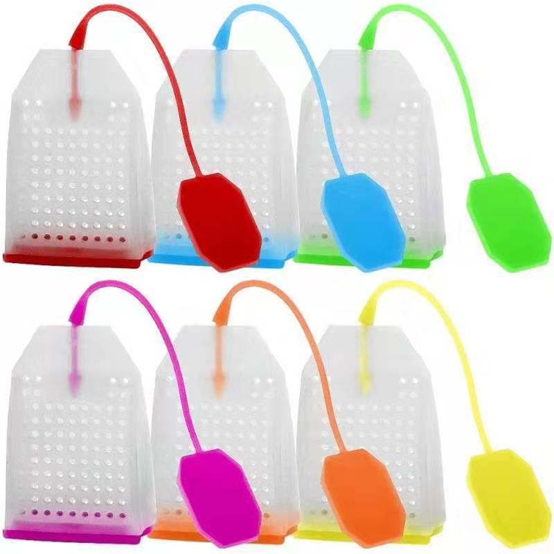 5Pcs Silicone Tea Infuser Bag Reusable Safe Loose Leaf Tea Bags Strainer Filter for Tea Drinker Utensils Tea Tools Kitchen Tools