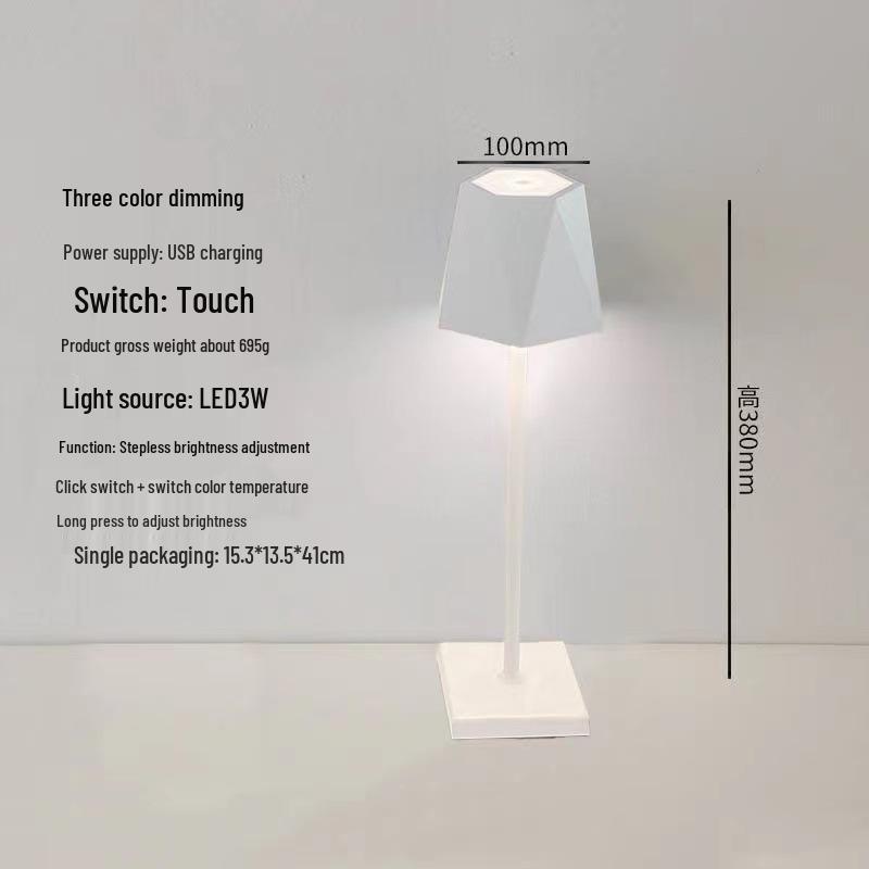 USB Rechargeable LED Table Lamp: Touch-Control Night Light for Outdoor & Indoor Atmosphere